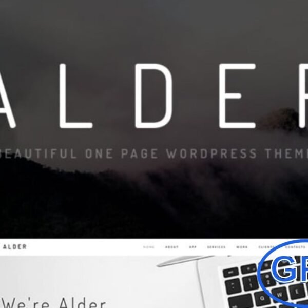 Alder – Modern One-Page WordPress Theme Alder is a sleek and modern one-page WordPress theme designed with a clean, minimal style and powerful features. Packed with premium plugins worth $138 (licenses not included), it offers endless customization possibilities to create a website that truly reflects your brand.