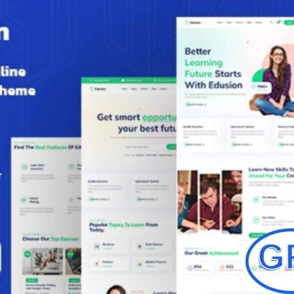 Edusion – Education LMS WordPress Theme Edusion is a modern and feature-rich WordPress theme built for schools, universities, training centers, and online learning platforms.