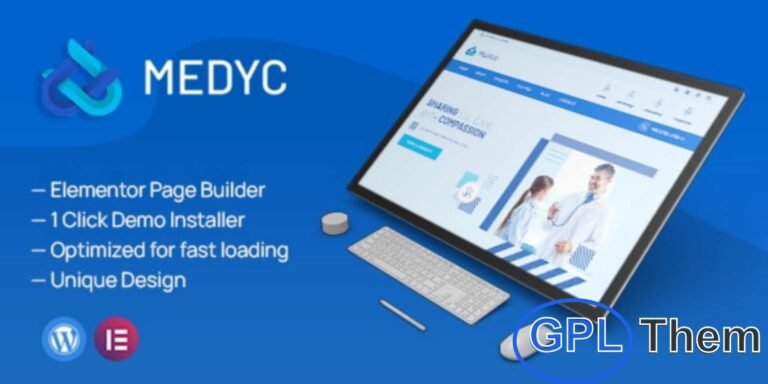 Medyc – Medical WordPress Theme Medyc is a professional and modern WordPress theme designed specifically for medical practitioners, healthcare institutions, and wellness professionals.