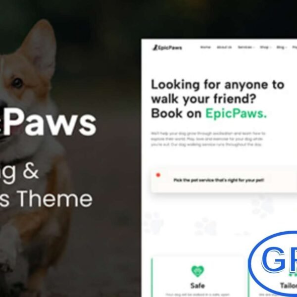 EpicPaws – Dog Walking & Pet Services WordPress Theme EpicPaws is a professional WordPress theme designed for dog walking, pet sitting, and pet care businesses. With its clean and modern layout, it’s the perfect solution for showcasing your services, pricing, and testimonials in a user-friendly way.