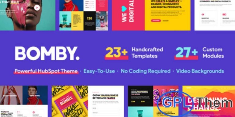 Bomby – Creative Multi-Purpose WordPress Theme Bomby is a powerful and modern multi-purpose WordPress theme designed for businesses, creative agencies, personal portfolios, photography websites, and blogs. With its clean and responsive design, it adapts beautifully across all devices.