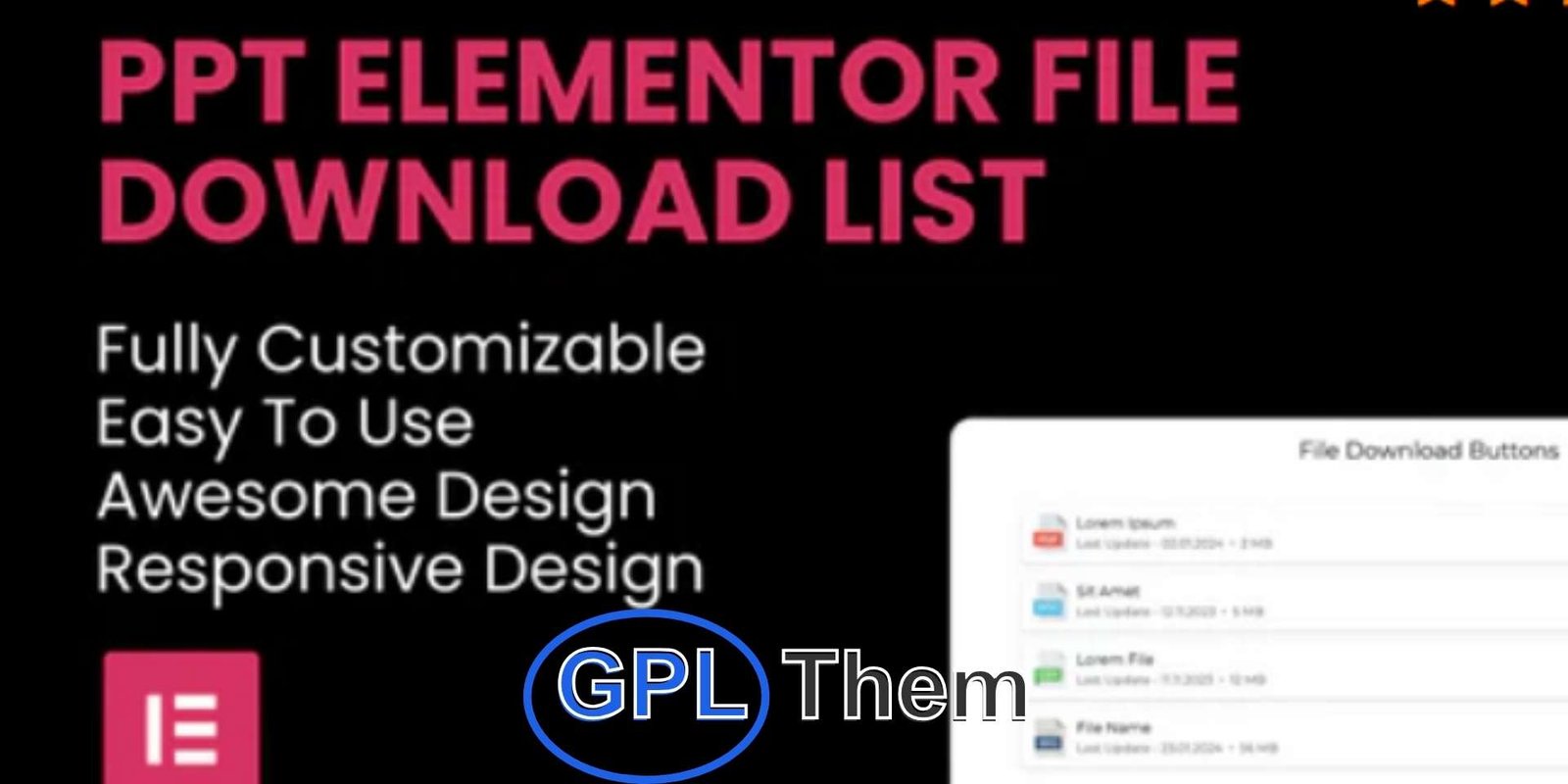 PPT – File Download List Elementor Widget PPT File Download List Widget for Elementor – Easy File Access for Users The PPT – File Download List Widget is a powerful Elementor add-on that lets you display downloadable files in a clean, organized list on your WordPress site. Ideal for sharing documents, PDFs, PPTs, and other resources, this widget simplifies file management for both site owners and visitors.