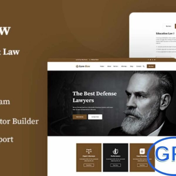 Lowfew – Lawyer & Attorney Responsive WordPress Theme Lowfew is a professional and fully responsive WordPress theme designed for lawyers, attorneys, and law firms. Built with modern design trends, this high-quality theme ensures your website looks sleek and professional across all devices.