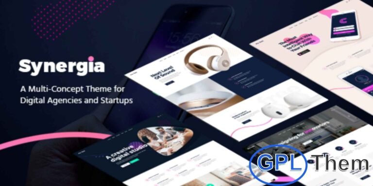 Synergia – Digital Agency & Startup WordPress Theme Synergia is a modern and versatile WordPress theme designed for digital agencies, startups, and tech businesses. With fully customizable templates, you can showcase your team, services, and projects effortlessly.