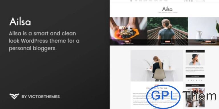 Ailsa – Personal Blog WordPress Theme Ailsa is a modern and stylish WordPress theme designed specifically for personal bloggers, lifestyle writers, and content creators. With its clean and elegant design, it provides an engaging platform to share stories, experiences, and insights with your audience.