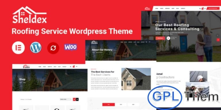 Sheldex – Roofing Company Elementor WordPress Theme Sheldex is a modern and professional WordPress theme specially built for roofing companies, construction services, and home repair businesses. Designed with Elementor, this clean and responsive template makes it easy to create and manage your website without coding.
