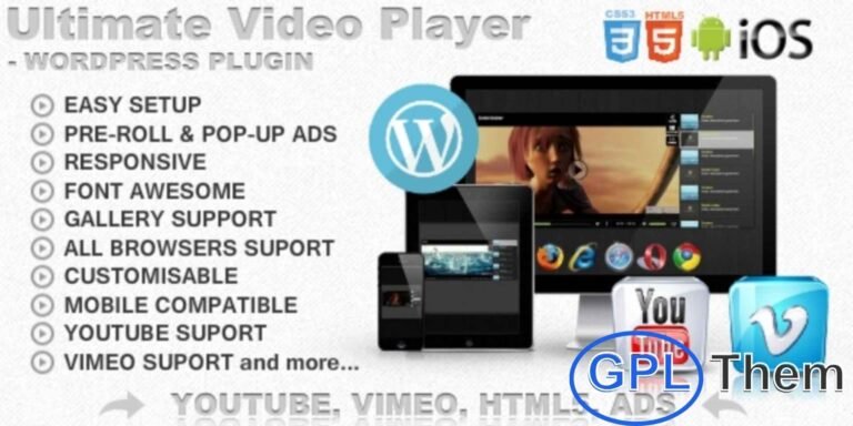 Ultimate Player with YouTube, Vimeo & Ads – WordPress Plugin Ultimate Player is a powerful and fully responsive video player plugin for WordPress, featuring a customizable gallery positioned on the right side or bottom of your videos.
