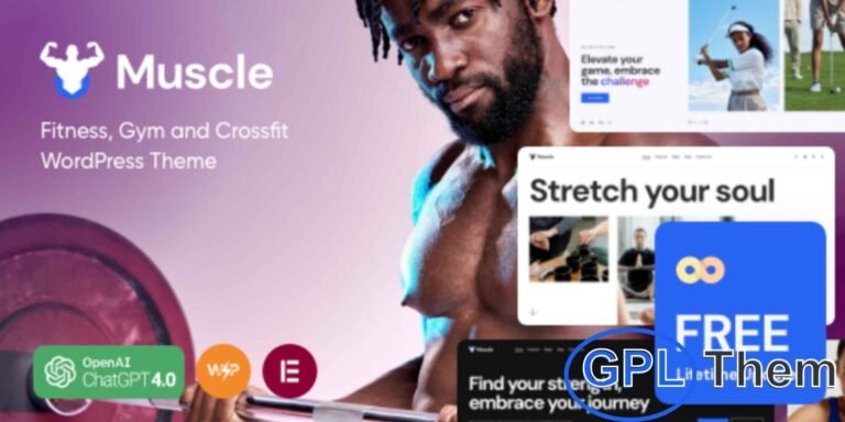 Muscle – Fitness & Gym WordPress Theme Muscle is a modern, responsive WordPress theme designed specifically for the fitness industry. Ideal for gyms, fitness centers, personal trainers, crossfit studios, bodybuilding events, and health clubs, this theme offers a professional and engaging online presence.