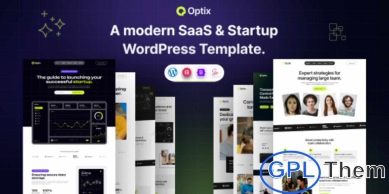 Optix – SaaS & Startup WordPress Theme Optix is a modern and powerful SaaS WordPress theme designed for startups, IT companies, and technology businesses. With its sleek design and advanced features, Optix is perfect for creating SaaS landing pages, software websites, app showcases, web applications, crypto platforms, and IT service websites.