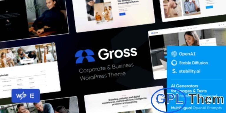 Gross – Business & Consulting WordPress Theme Gross is a premium multipurpose WordPress theme built for modern business and consulting websites. Fully responsive and professionally designed, it is ideal for corporate firms, law offices, financial companies, tax consultants, accounting services, and strategy planning agencies.