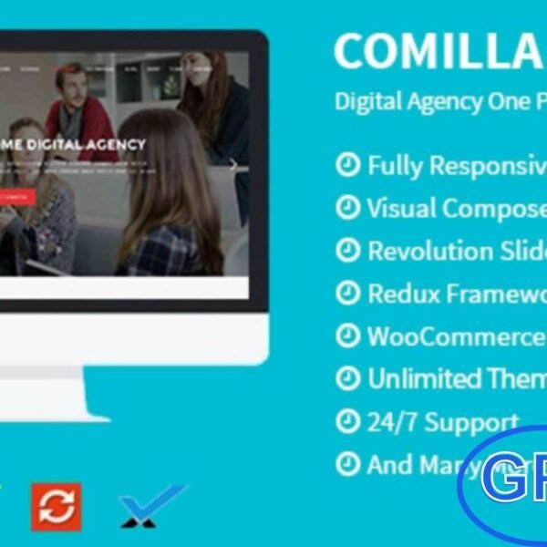 Comilla – Digital Agency One Page WordPress Theme Comilla is a responsive one-page WordPress theme designed for digital agencies, creative studios, and corporate businesses. With its clean and modern design, it provides the perfect platform to showcase services, portfolios, and brand identity.