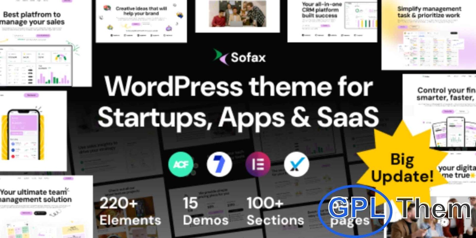 Sofax – Software & Startup WordPress Theme Sofax – Startup & Software WordPress Theme Sofax is a modern, responsive WordPress theme ideal for SaaS startups, mobile app showcases, software companies, web applications, and corporate websites.