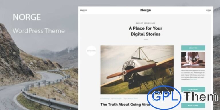Norge – Responsive Blog WordPress Theme Norge is a modern and minimalist WordPress blog theme designed for effortless blogging and content sharing. With its fully responsive layout, your website will look stunning across all devices, including Retina displays.