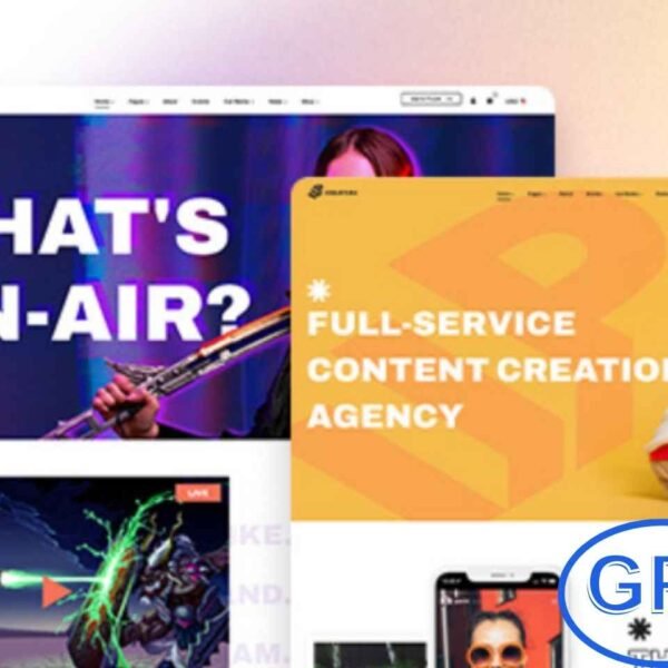 UpCreators – Digital Creators & Agency WordPress Theme UpCreators is a modern multipurpose WordPress theme designed for digital creators, agencies, marketing companies, streaming channels, and stylish online shops.