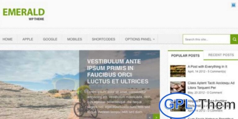 Emerald – Bright & Responsive Magazine WordPress Theme Emerald is a vibrant and refreshing WordPress theme designed for magazines, news portals, and bloggers. Featuring a fully responsive layout, it ensures your content looks perfect on desktops, tablets, and mobile devices.