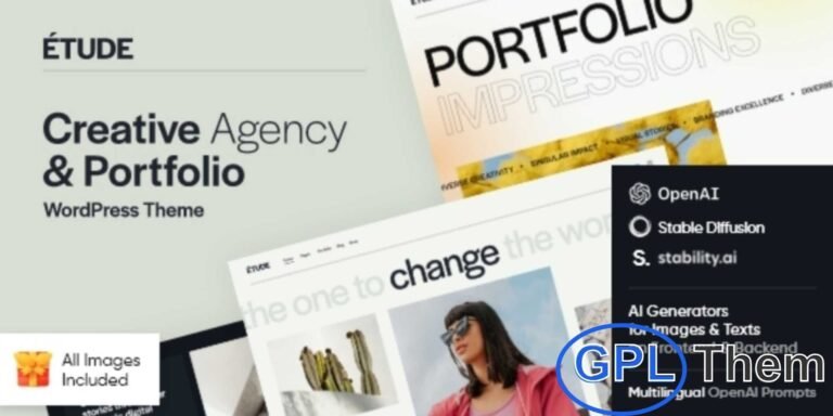 Etude – Creative Agency & Portfolio WordPress Theme Etude is a sleek and modern WordPress theme designed for creative professionals, agencies, and freelancers. Its clean design and versatile layout options make it easy to showcase your portfolio, projects, and creative work in a professional and stylish manner.