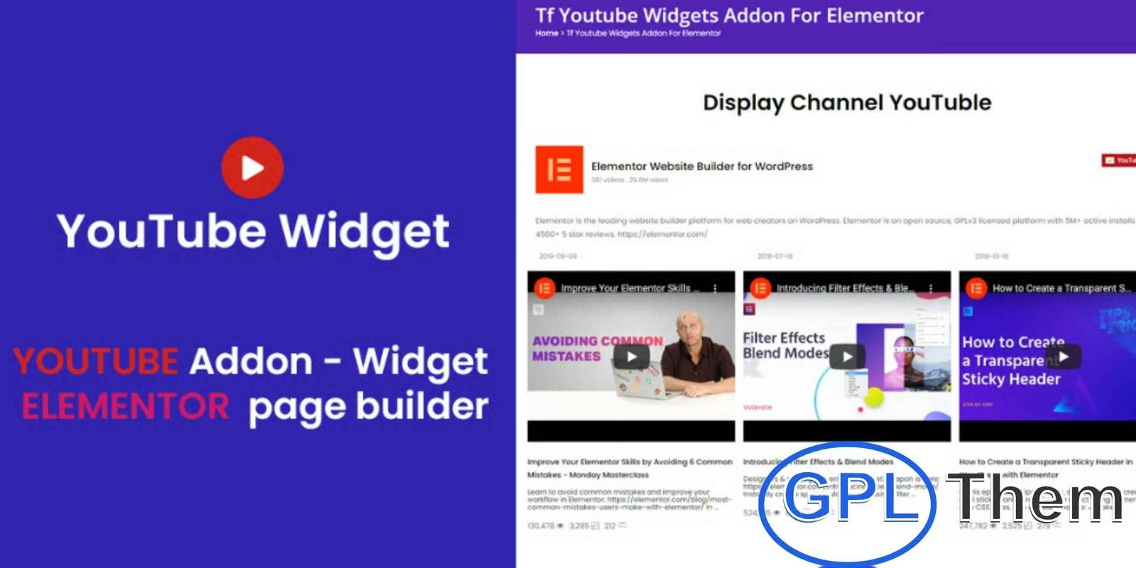 YouTube Widgets – Addon For Elementor Page Builder YouTube Widgets Addon for Elementor – Upload & Showcase YouTube Videos with Ease YouTube Widgets is a powerful Elementor addon that lets you upload videos to YouTube directly from your WordPress website and seamlessly embed YouTube videos, playlists, or channels.