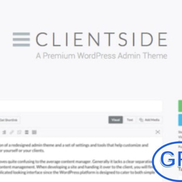 Clientside – WordPress Admin Theme Clientside is a powerful WordPress Admin Theme designed to simplify and enhance the backend experience for website owners, developers, and clients. It combines a modern, redesigned admin interface with advanced customization tools that declutter and streamline the WordPress dashboard.
