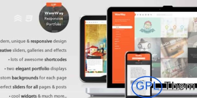 WowWay – Interactive & Responsive Portfolio WordPress Theme WowWay is a creative and interactive WordPress portfolio theme designed for designers, photographers, agencies, and artists. With its unique design and responsive grid system, it provides a modern way to showcase projects online. The theme is fully responsive, retina-ready, and optimized for all devices.