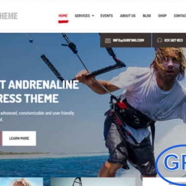 Shaka – Water Sports & Beach Activity WordPress Theme Shaka is a clean, modern, and customizable WordPress theme designed for water sports, beach businesses, and ocean-related activities. Known as the world’s first water-sport specific WordPress theme, it is perfect for surf schools, dive centers, equipment rentals, or adventure and nature tours.