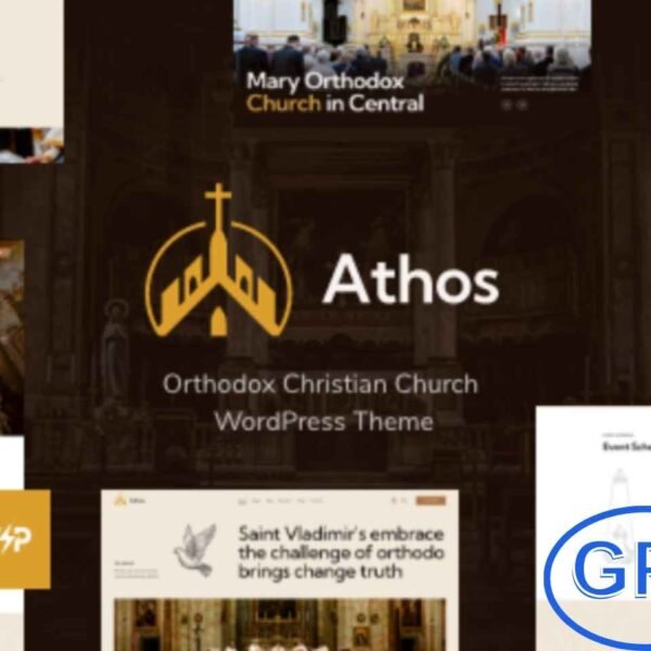 Athos – Church & Non-Profit WordPress Theme Athos is a beautiful and responsive WordPress theme designed for churches, prayer groups, and non-profit organizations. Created with authenticity and care, it is perfect for Orthodox Christian communities, ministries, and believer groups.