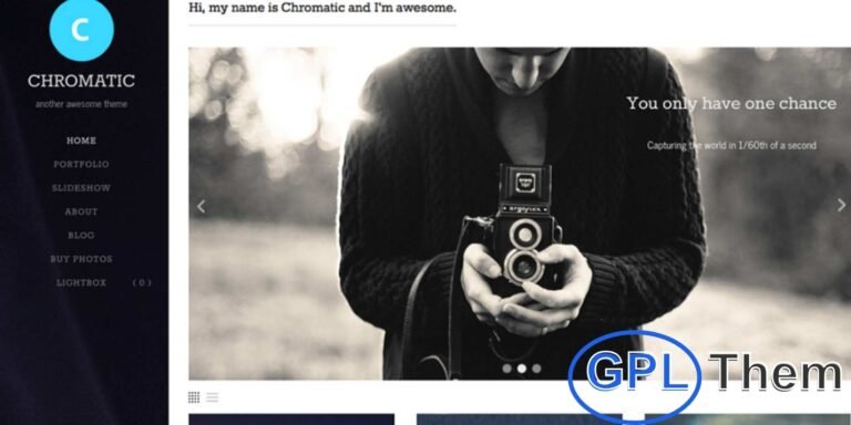 Chromatic – Photography Portfolio WordPress Theme Chromatic by Graph Paper Press is a professional Photography WordPress Theme designed for photographers, creatives, and visual artists. It provides the perfect platform to showcase your portfolio with stunning layouts and modern design.