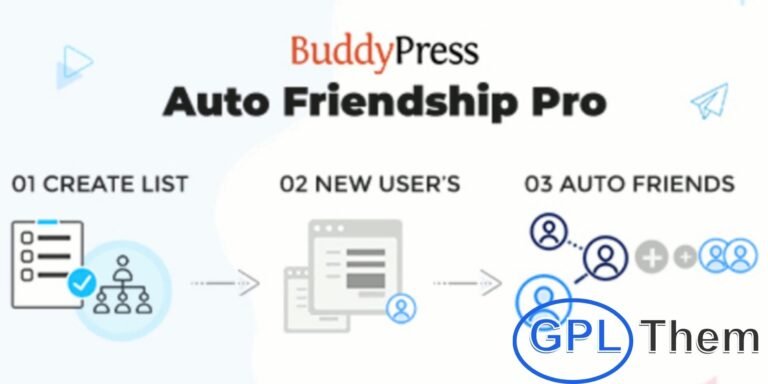 BuddyPress Auto Friendship Pro – WordPress Plugin BuddyPress Auto Friendship Pro is a powerful WordPress plugin that automatically adds friends for newly registered members. Site admins can create multiple friendship lists, add any number of users to each list, and set both global and conditional auto-friendship rules.