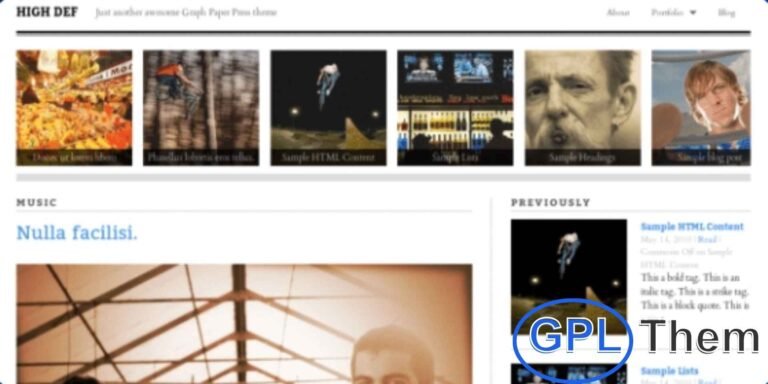 High-Def – Multimedia & Portfolio WordPress Theme High-Def by Graph Paper Press is a sleek and minimally designed WordPress child theme for Modularity, perfect for magazine, portfolio, and video websites. With its clean and modern layout, High-Def highlights visual content, making it ideal for photographers, videographers, and creative professionals.