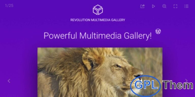 Revolution Multimedia Gallery WordPress Plugin Revolution Multimedia Gallery is a powerful WordPress plugin designed to help you create stunning multimedia galleries with ease. Supporting images, videos, and audio files, it offers versatile options to showcase your portfolio or share diverse content with your audience.