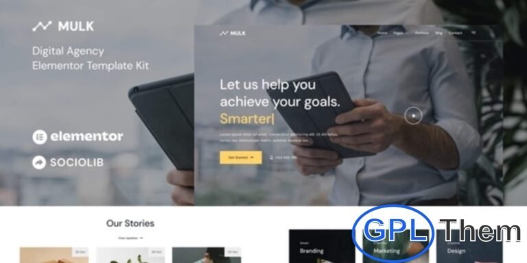 Mulk – Digital Agency Elementor Template Kit Mulk is a modern Elementor Template Kit designed for building professional Digital Agency websites with ease. Powered by the Elementor Page Builder plugin for WordPress, this kit allows you to create stunning, fully responsive layouts without coding.