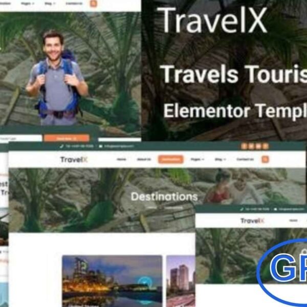 TravelX – Travel & Tourism Agency Elementor Template Kit TravelX is a modern and fully responsive Elementor Template Kit designed for travel agencies, tour operators, and tourism businesses.