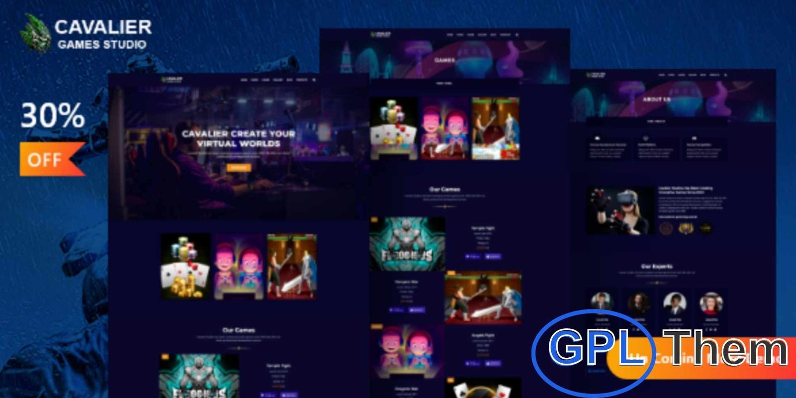Cavalier – Gaming Studio WordPress Theme + RTL Cavalier is a powerful and responsive WordPress theme designed for gaming studios, creative agencies, and entertainment businesses. Built with modern technologies like HTML5, CSS3, and Bootstrap 3, this theme delivers speed, flexibility, and performance.