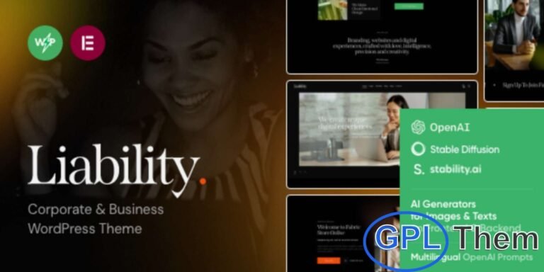Liability – Insurance & Finance WordPress Theme Liability is a modern and professional WordPress theme tailored for insurance, finance, and legal service providers. Designed to highlight liability coverage, legal protection, and business risk management, it helps companies showcase their services with confidence. The theme is fully responsive, ensuring flawless performance across all devices.