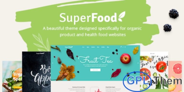 Superfood – Organic Food Products WordPress Theme Superfood is the ultimate WordPress theme designed for organic food businesses, natural health products, and eco-friendly brands. Perfect for restaurants, bakeries, coffee shops, ice cream parlors, grocery stores, or food blogs, this theme offers everything you need to build a professional online presence.