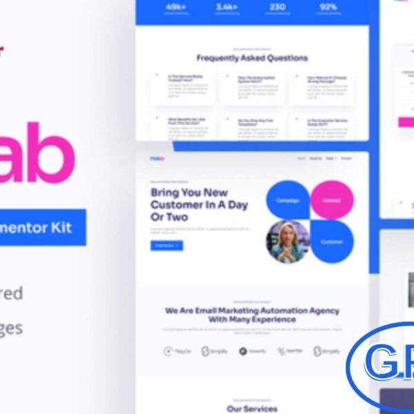 Mailab – Email Marketing Elementor Pro Template Kit Mailab is a professional Elementor Pro Template Kit designed for email marketing agencies and digital service websites. Featuring 12+ pre-built pages with a clean and modern visual style, this template kit is crafted to deliver a seamless user experience with well-structured layouts.