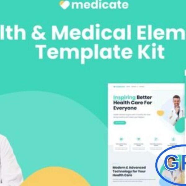 Medicate – Health & Medical Elementor Template Kit Medicate is a professional Elementor Template Kit designed for healthcare and medical websites. Featuring 18 pre-built templates, it allows you to quickly and efficiently create a fully responsive, user-friendly, and visually appealing website.