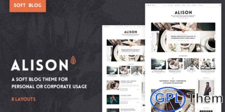 Anne Alison – Elegant Personal Blog WordPress Theme Anne Alison is a beautifully crafted personal blog WordPress theme designed with soft styling, elegant typography, and a clean layout.