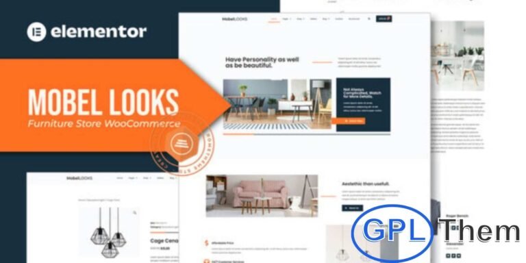 Mobel Looks – Furniture Store WooCommerce Elementor Template Kit Mobel Looks is a modern WooCommerce Elementor Template Kit designed for furniture stores, interior design shops, and home décor businesses. It features a clean and elegant layout that perfectly showcases furniture collections, décor items, and design services.