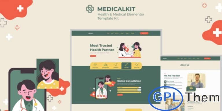 Medicalkit – Health & Clinical Care Elementor Template Kit Medicalkit is a modern Elementor Template Kit designed for clinics, hospitals, and medical businesses. With its clean, professional, and fast-loading design, it allows you to create a fully responsive and user-friendly website effortlessly using the Elementor page builder.