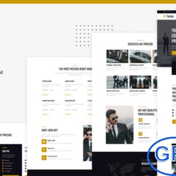 Tector – Bodyguard & Security Agency Elementor Template Kit Tector is a professional and modern Elementor Pro Template Kit designed for security agencies, bodyguard services, and protection companies.