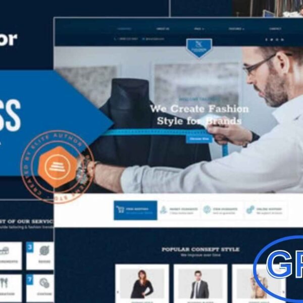Tailoress – Tailor Service & Custom Clothing Elementor Template Kit Tailoress is a modern Elementor Template Kit designed for tailors, fashion designers, clothing alteration services, and related businesses.