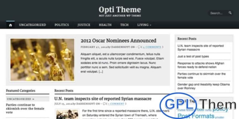 Opti – Elegant Magazine WordPress Theme Opti is a stylish and modern magazine WordPress theme designed to give your content a professional and engaging look. Built with a fully responsive design, it adapts seamlessly to desktops, tablets, and smartphones.