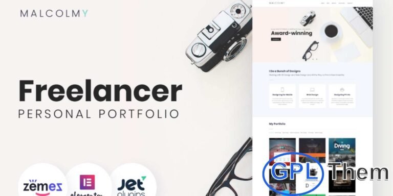 MalcolmY – Professional and Good-Looking Web Design Portfolio Templates WordPress Theme