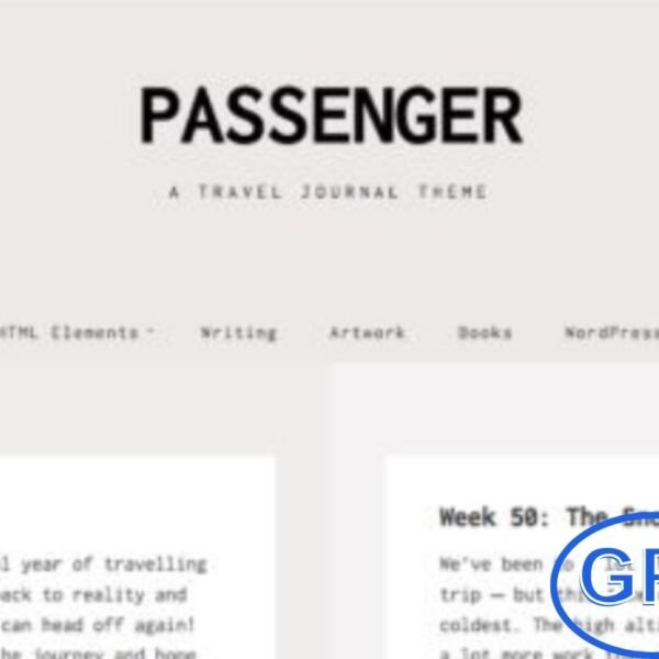 Passenger – Travel Journal & Scrapbook WordPress Theme Passenger is a beautifully designed WordPress theme perfect for travel journals, scrapbooks, and storytelling blogs. Featuring unique post formats and clean, readable typography, it allows you to share your adventures, memories, and experiences in an engaging way.