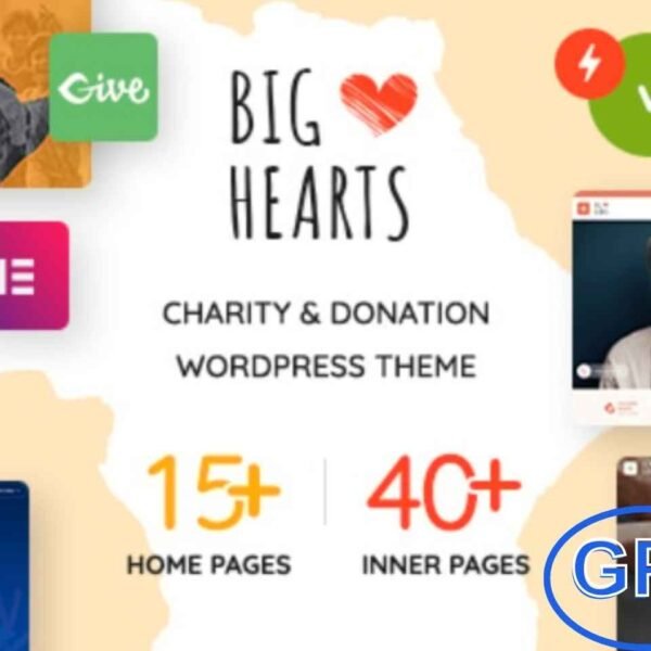 BigHearts – Charity & Donation WordPress Theme BigHearts is a powerful WordPress theme designed for charities, non-profits, and donation-based organizations. Built to help you connect with like-minded individuals and supporters, it provides a professional platform to promote your cause and raise funds effectively. The theme integrates seamlessly with the popular GiveWP Donation Plugin, making it easy to manage donations and campaigns.