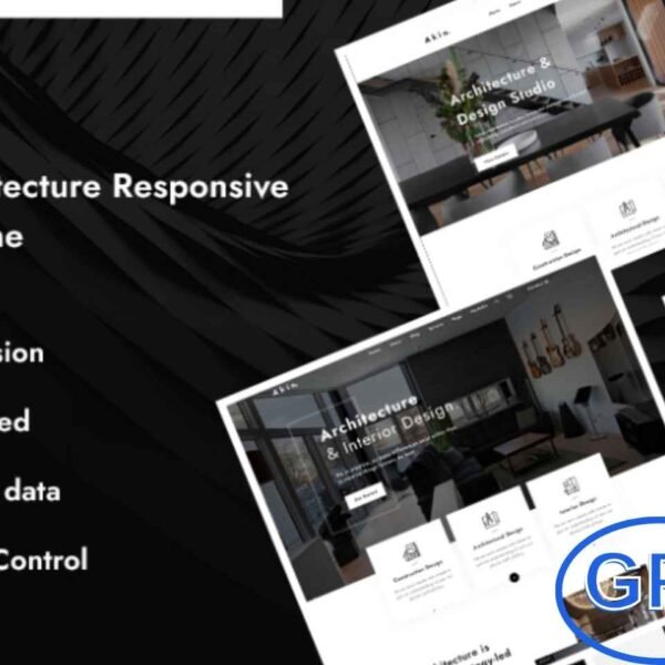 Akin – Minimal & Architecture Responsive WordPress Theme Akin is a modern and minimalist WordPress theme designed for architects, interior designers, and construction professionals. Its clean and elegant design helps showcase architectural projects, portfolios, and services with a professional online presence.