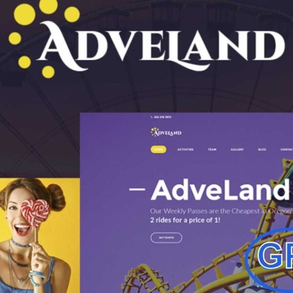 Adveland – Amusement Park Responsive WordPress Theme Adveland is a fully responsive and modern WordPress theme designed for amusement parks, theme parks, and entertainment venues. With multiple homepage layouts, blog formats, sidebar options, and customizable header and footer styles, it gives you full control to create a unique and engaging website.