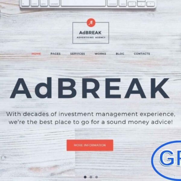 AdBreak – Advertising Company WordPress Theme AdBreak is a modern, minimalist, and fully responsive WordPress theme designed for advertising agencies, digital marketing firms, and creative studios. Its clean flat design provides a professional and visually appealing foundation for startups, small businesses, and medium-sized companies seeking a contemporary online presence.