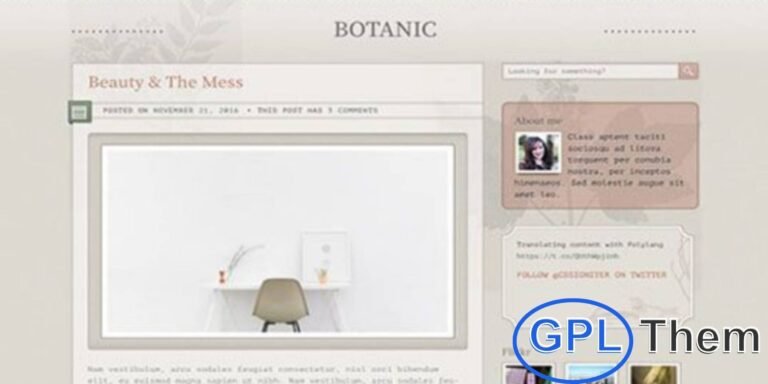 CSSIgniter – Botanic WordPress Theme Download the CSSIgniter Botanic WordPress Theme, a fresh and modern theme designed for florists, garden centers, and plant shops. With its clean and visually appealing layout, Botanic makes it easy to showcase products, collections, and promotions in a professional way.