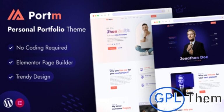 Portm - Personal Portfolio WordPress Theme